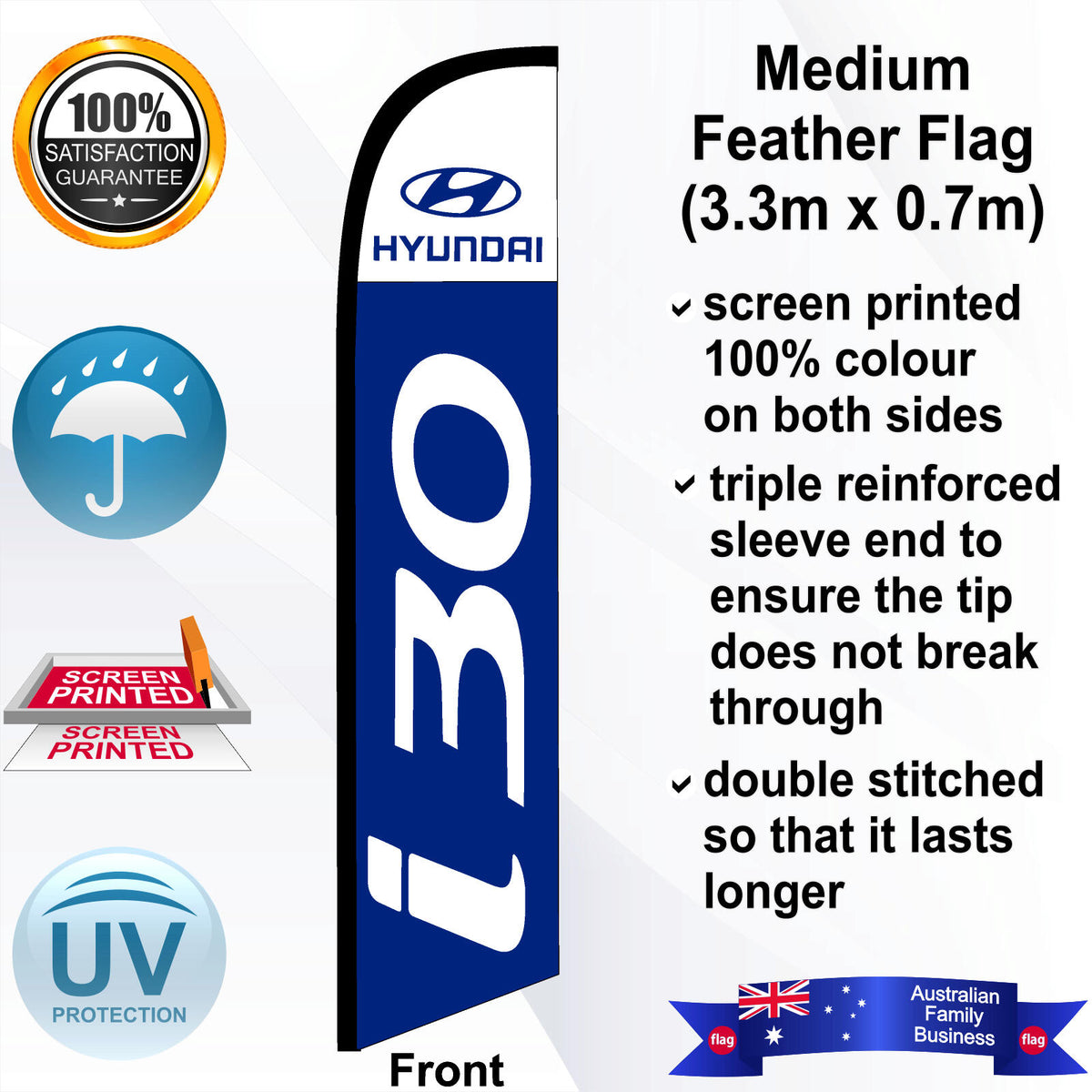 HYUNDAI i30 Feather Flag - Front