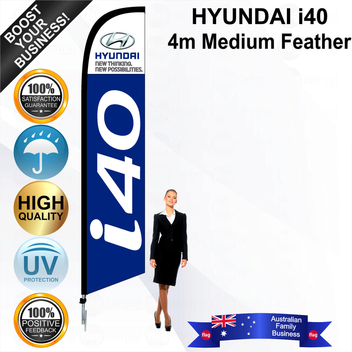 HYUNDAI i40 Feather Flag - Bundle