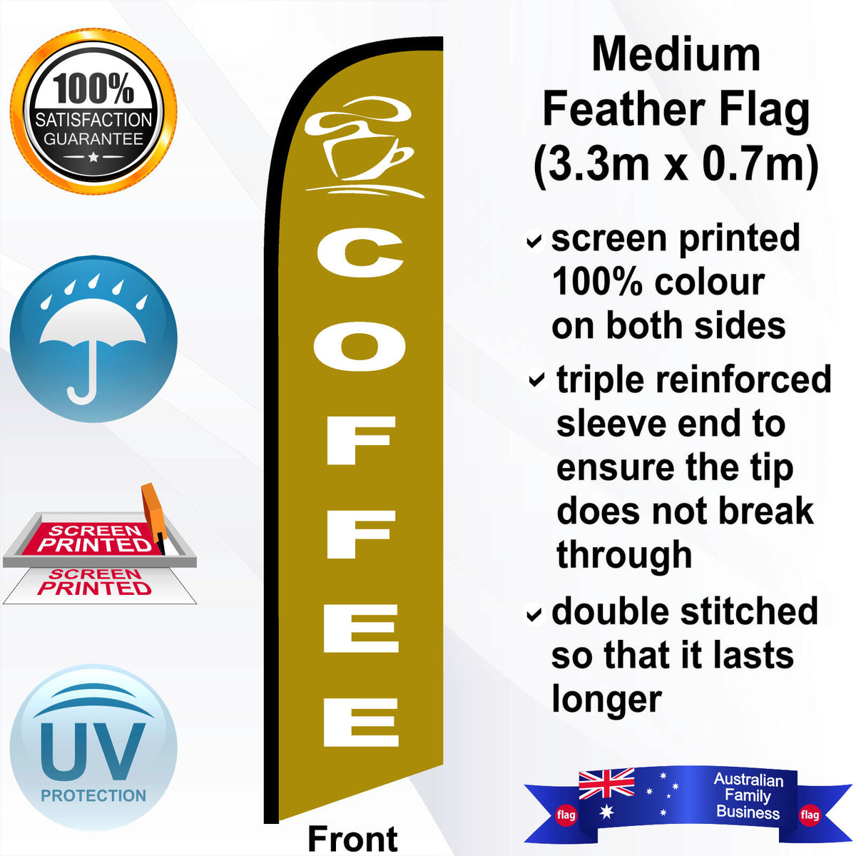 COFFEE Feather Flag - Front