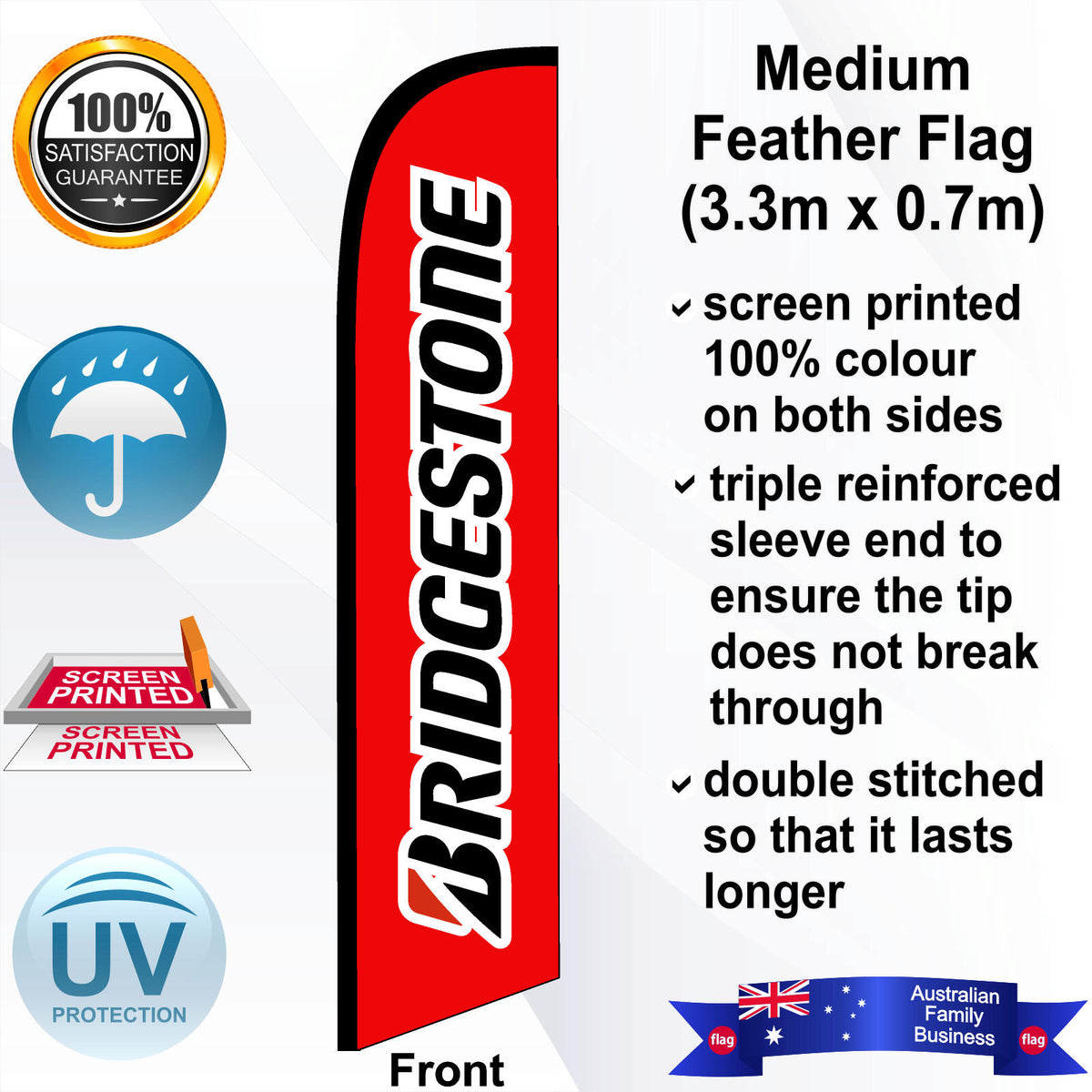 BRIDGESTONE Feather Flag - Front