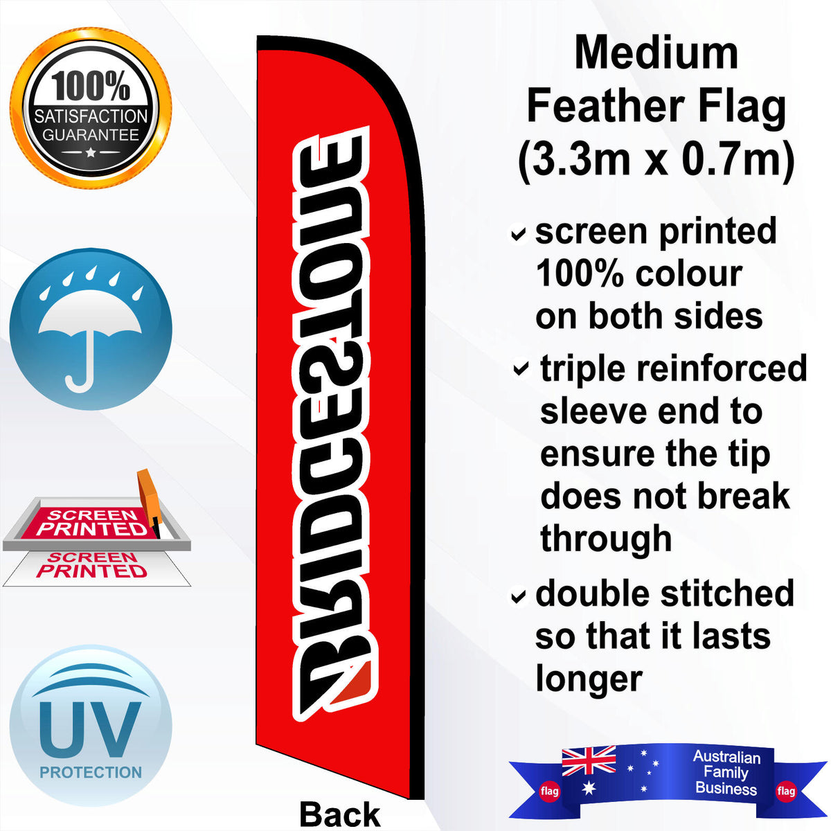 BRIDGESTONE Feather Flag - Rear