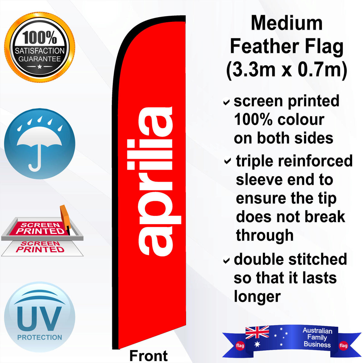 APRILIA Feather Flag - Front