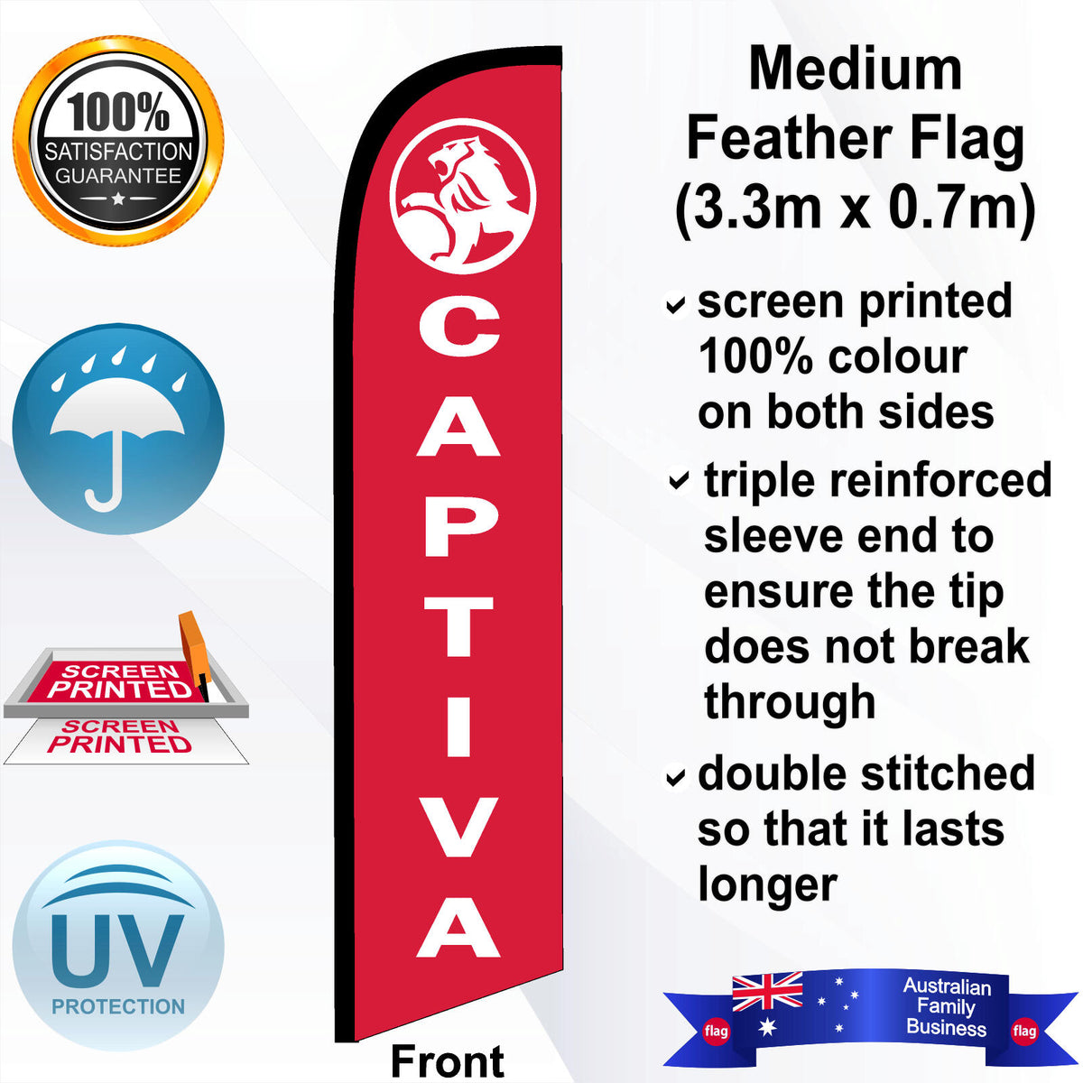 HOLDEN CAPTIVA Feather Flag - Front