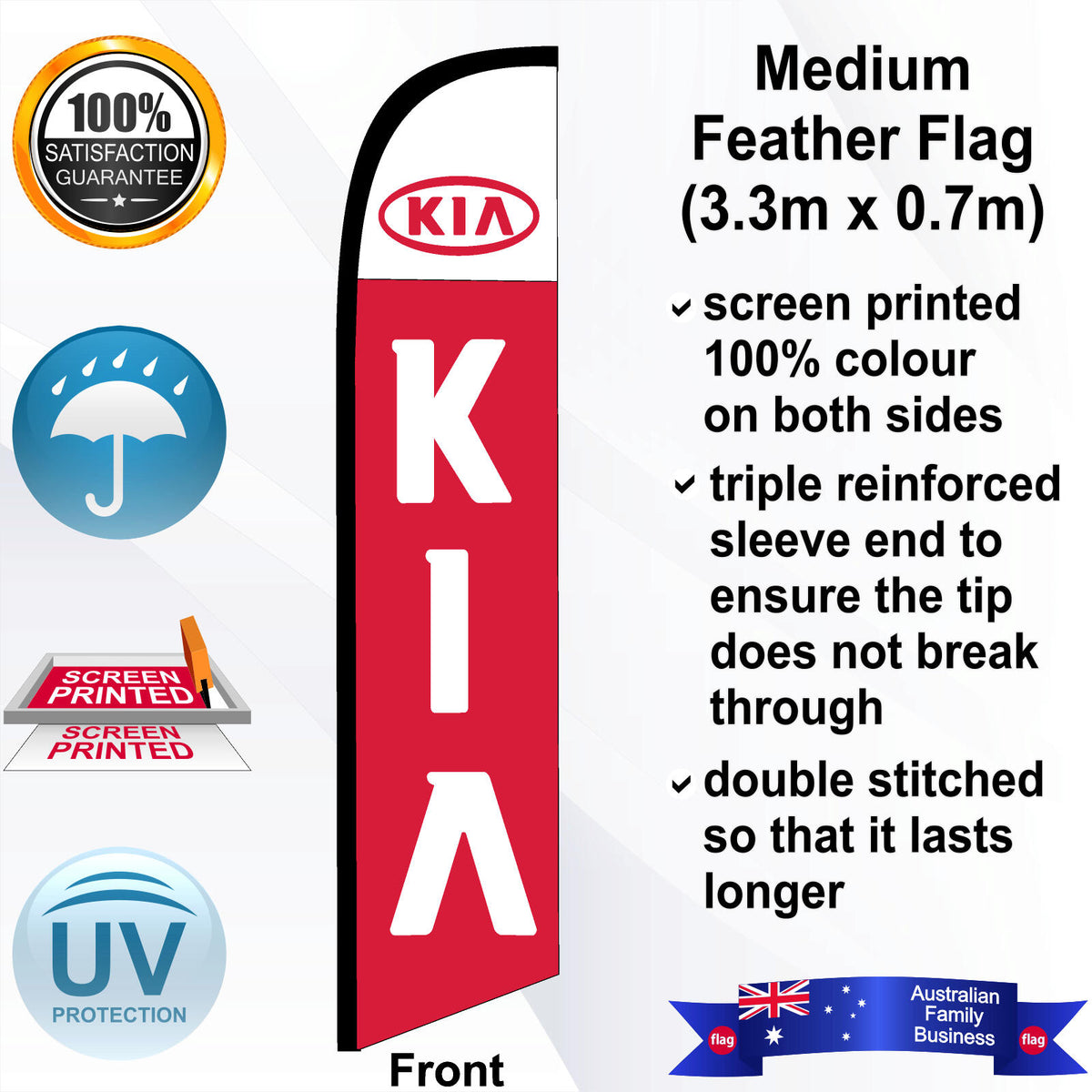 KIA Feather Flag - Front
