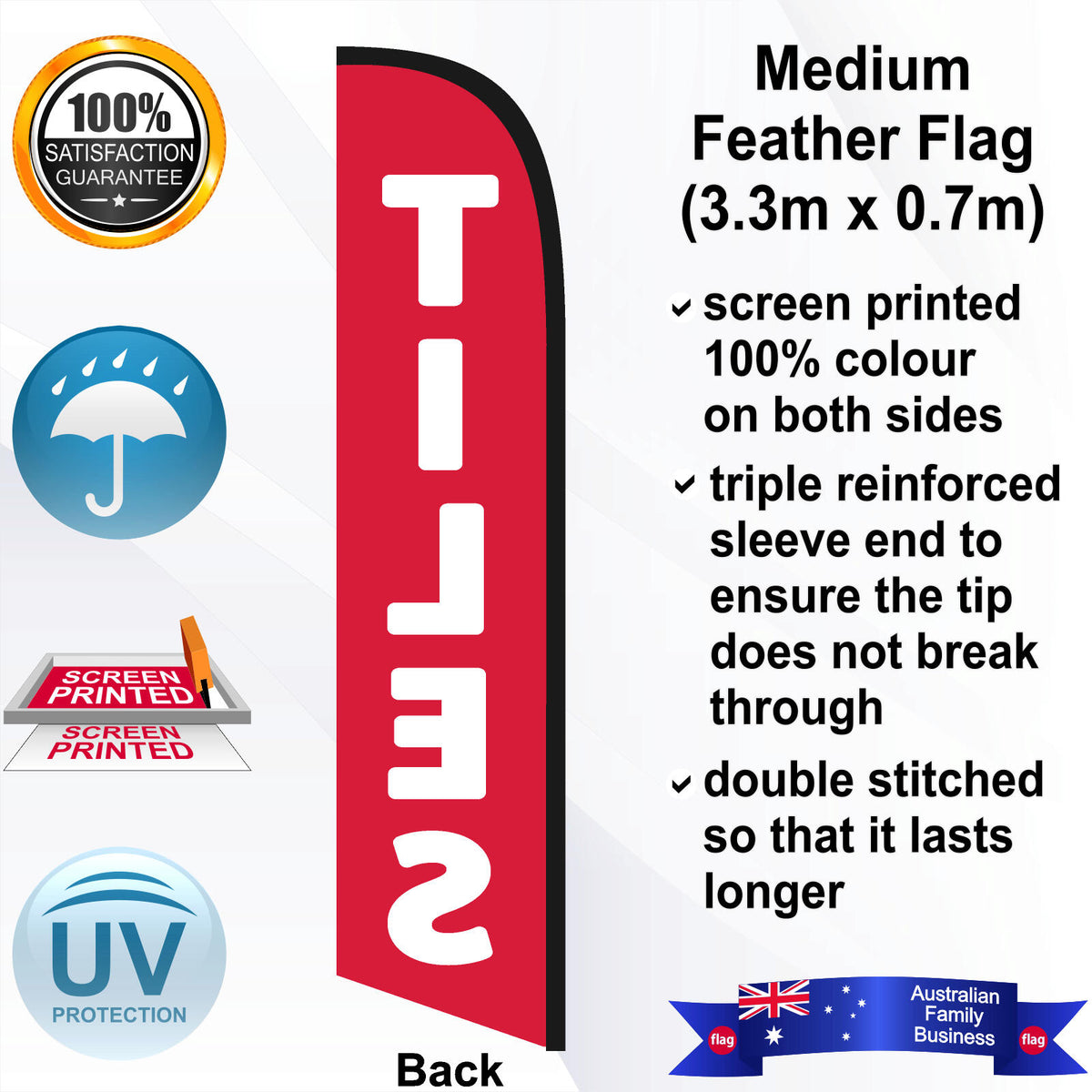 TILES Feather Flag - Rear