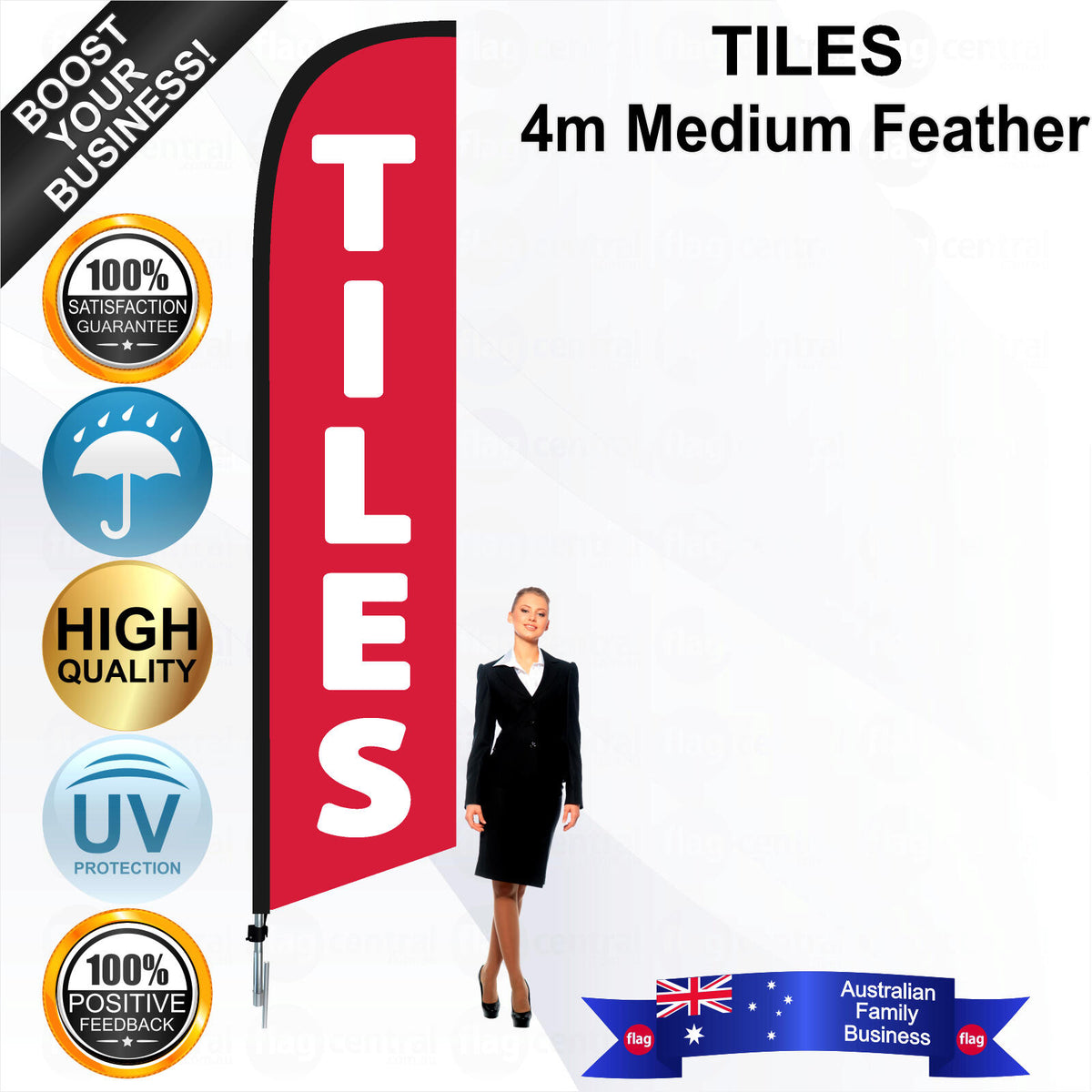 TILES Feather Flag - Bundle