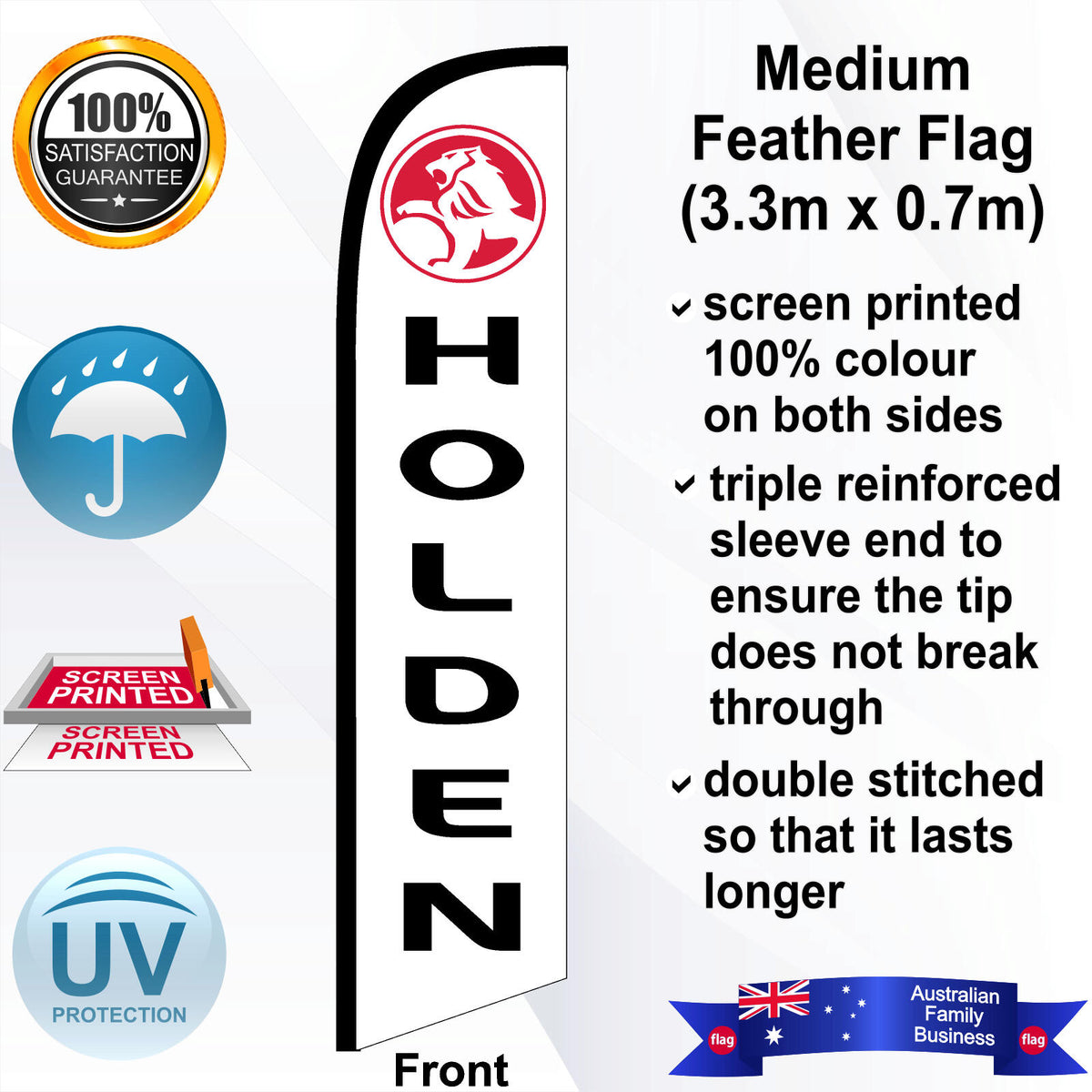 HOLDEN Feather Flag - Front