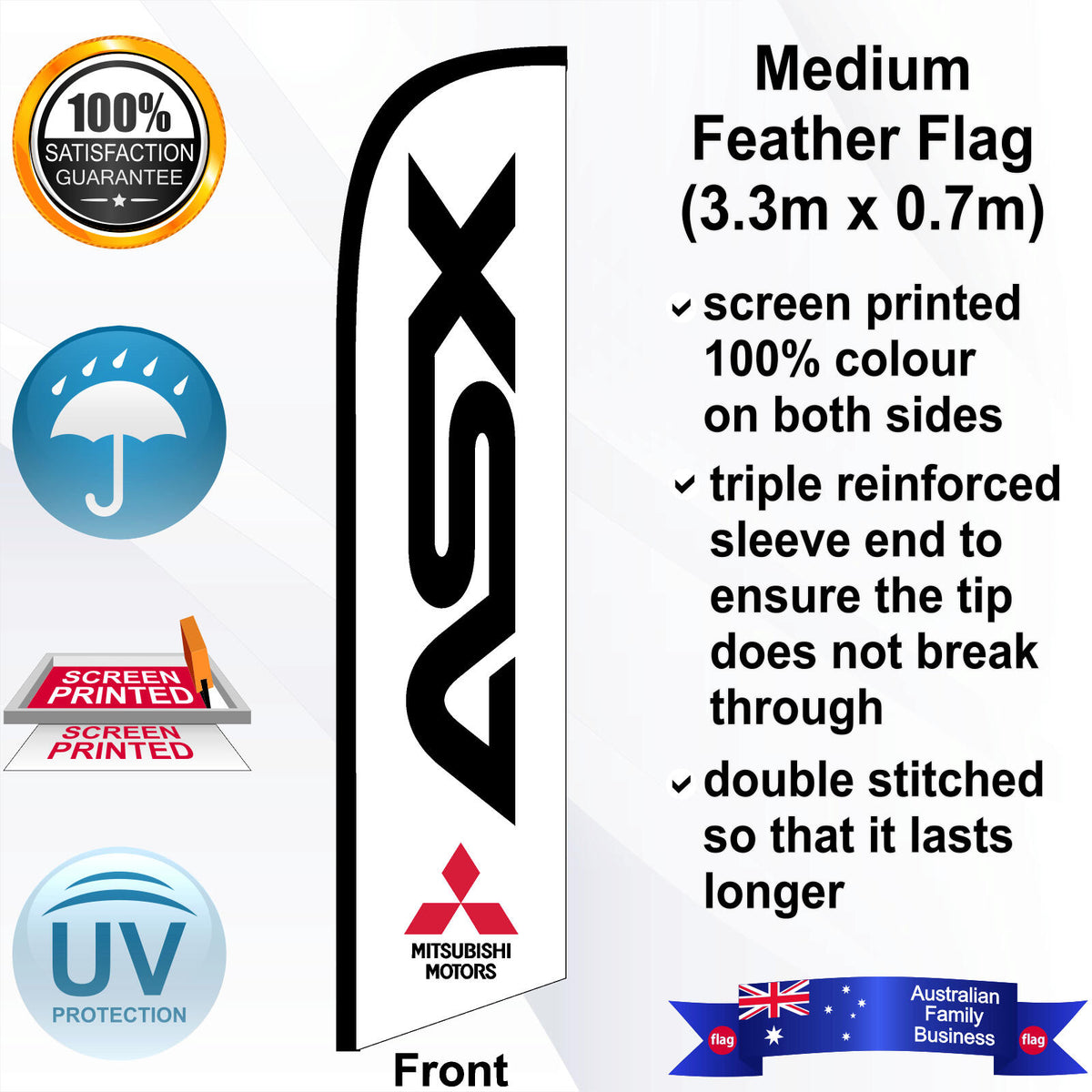 MITSUBISHI ASX Feather Flag - Front