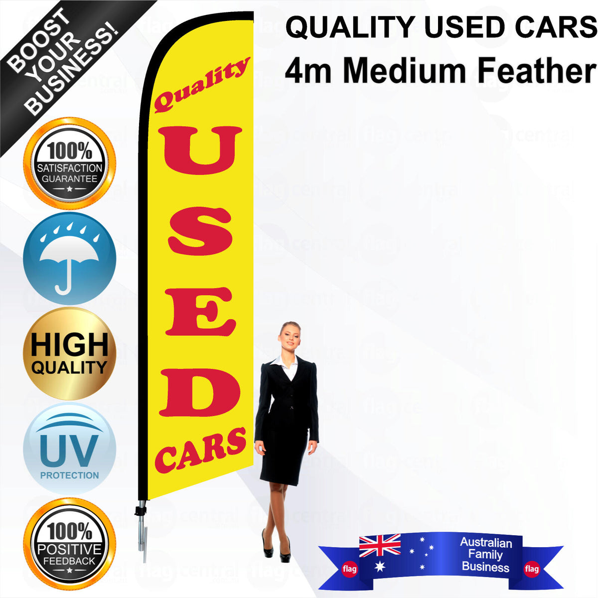 QUALITY USED CARS Feather Flag - Bundle