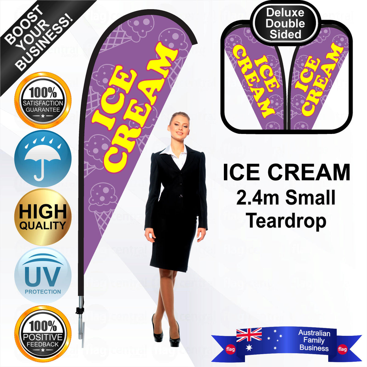 ICE CREAM Teardrop Flag - Bundle