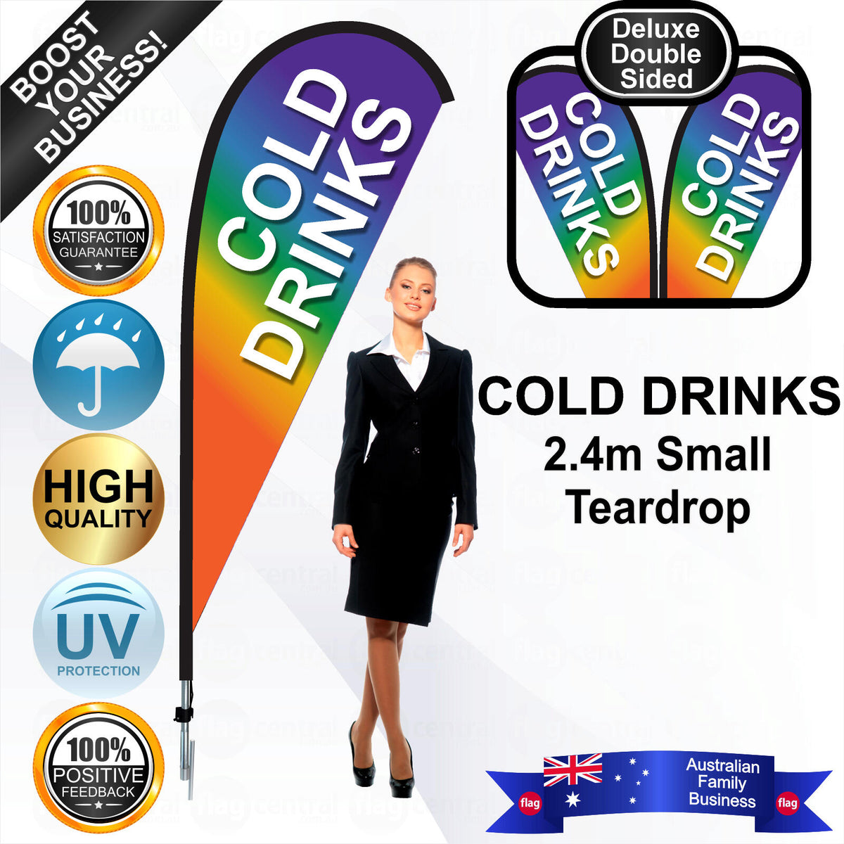 COLD DRINKS Teardrop Flag - Bundle