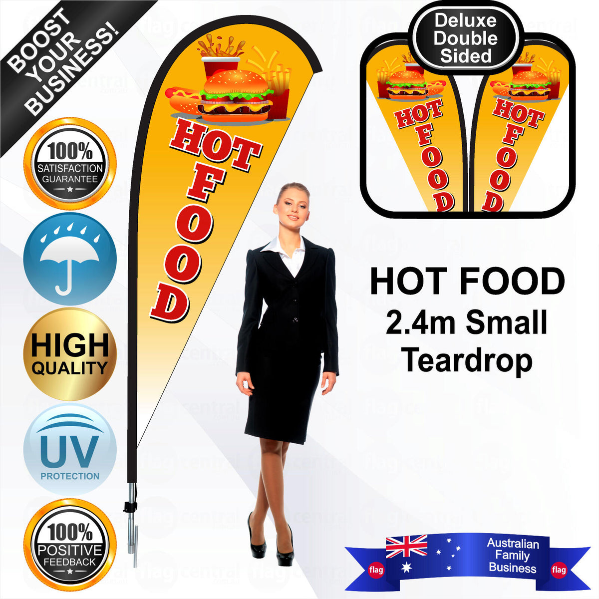 HOT FOOD Teardrop Flag - Bundle