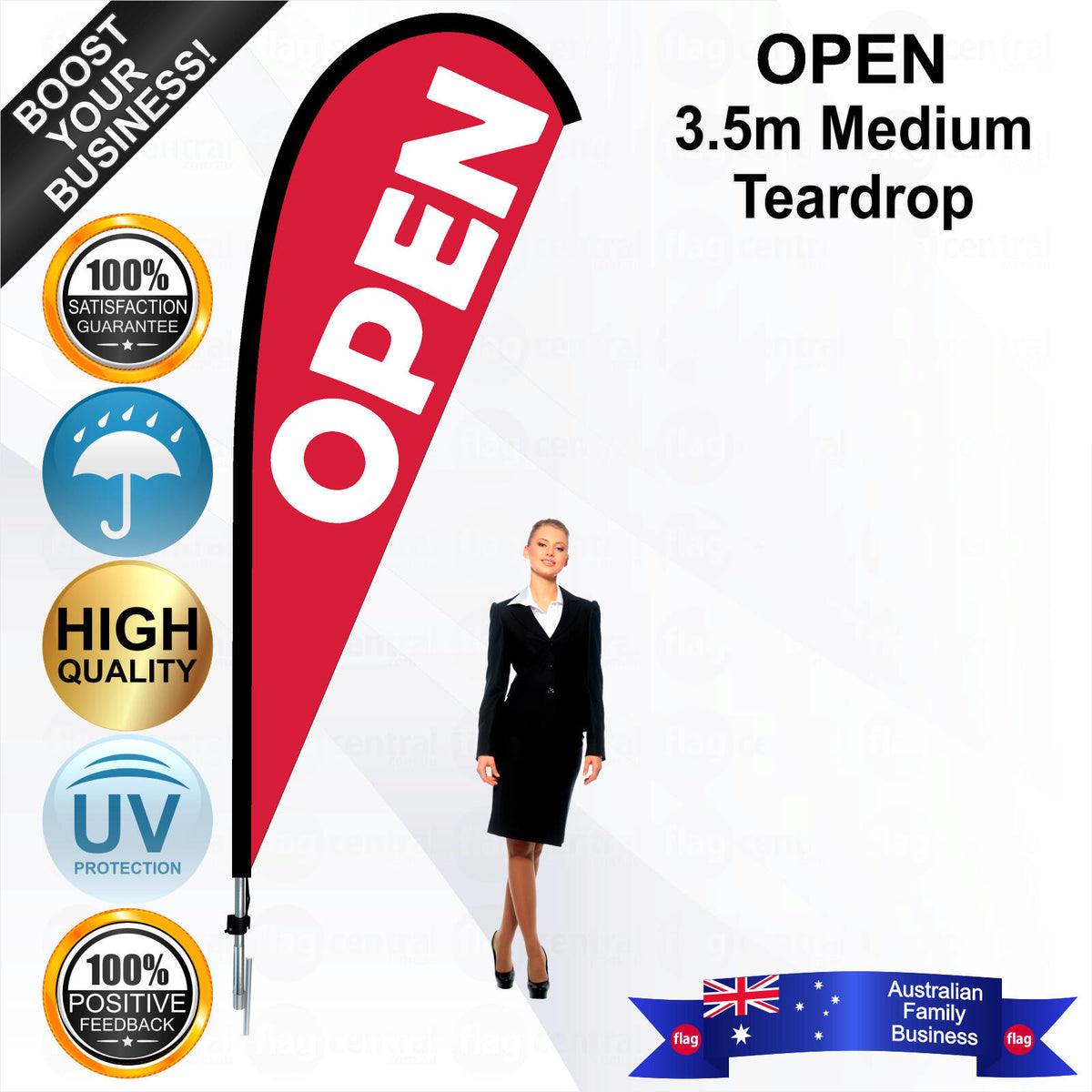 OPEN Teardrop Flag - Bundle