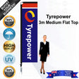 Tyrepower Blue 3m Medium Flat Top Flag - Bundle