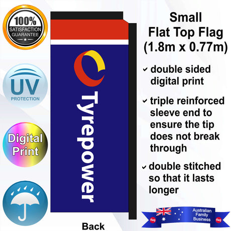 Tyrepower Flat Top Flag - Rear