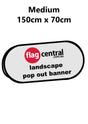 Custom Pop Out Banner - 150cm x 70cm - Double Sided Digital Matt - Front