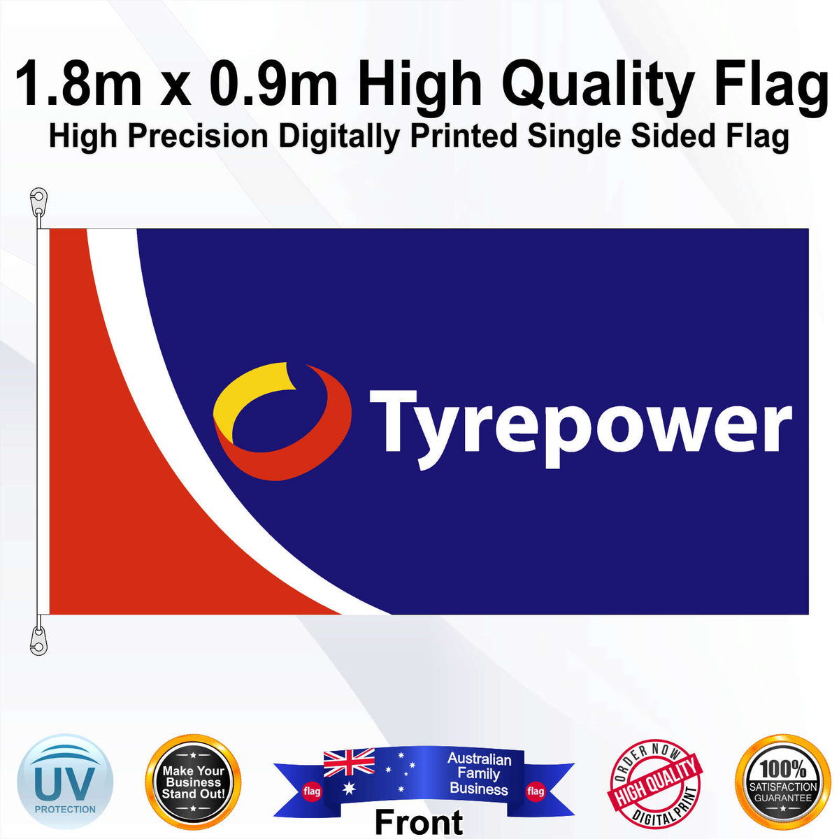Tyrepower Rectangle Flag - Front