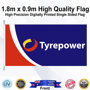 Tyrepower Rectangle Flag - Front