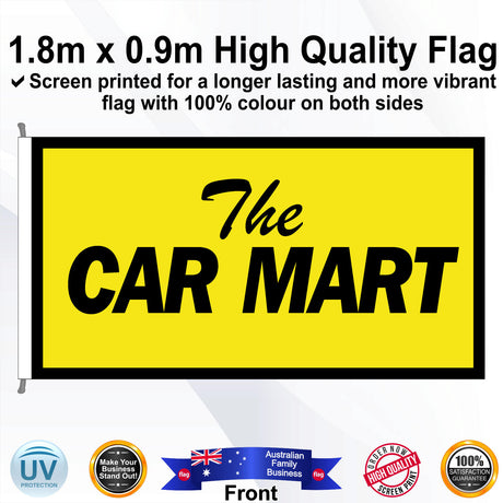 THE CAR MART Rectangle Flag - Front