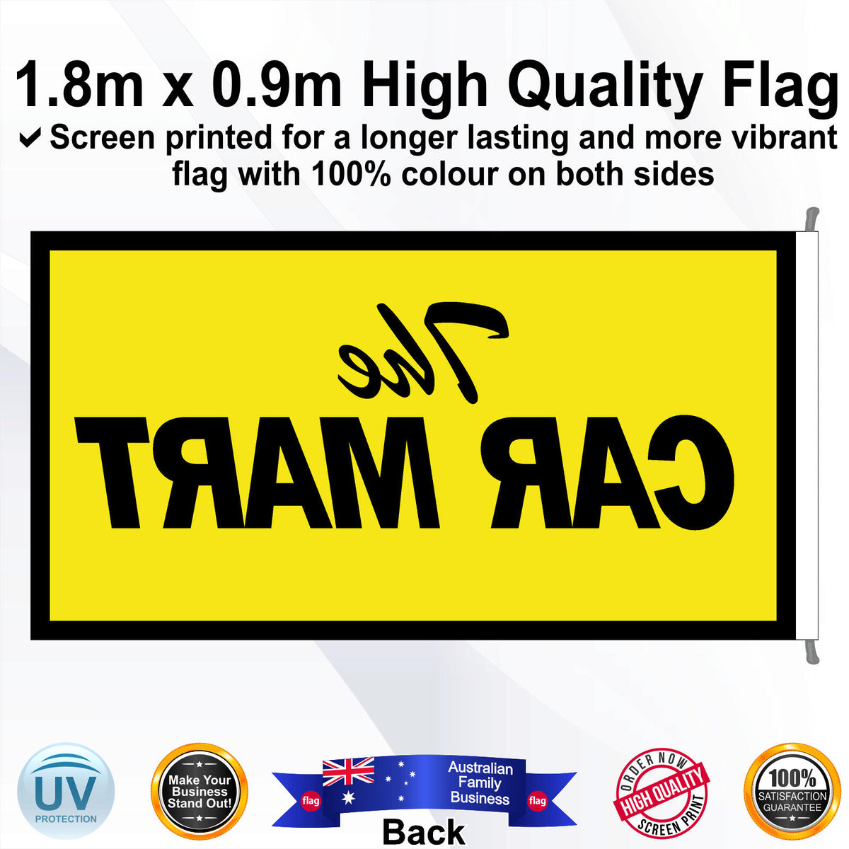 THE CAR MART Rectangle Flag - Rear