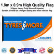 TYRES & MORE Rectangle Flag - Front
