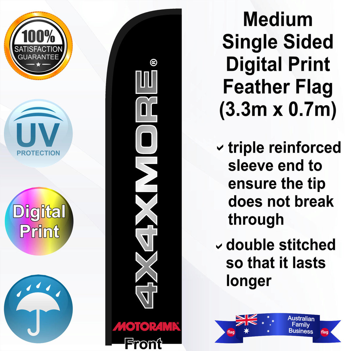 MOTORAMA 4X4XMORE Feather Flag - Front