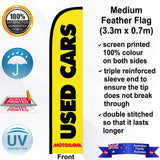 MOTORAMA USED CARS Feather Flag - Front