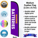 Battery World MARINE BATTERIES Feather Flag - Rear
