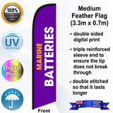 Battery World MARINE BATTERIES Feather Flag - Front