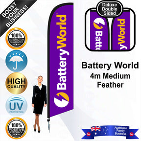 Battery World Feather Flag - Bundle