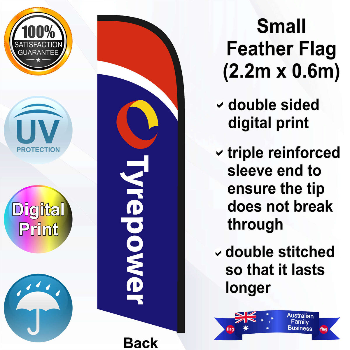 Tyrepower Feather Flag - Rear
