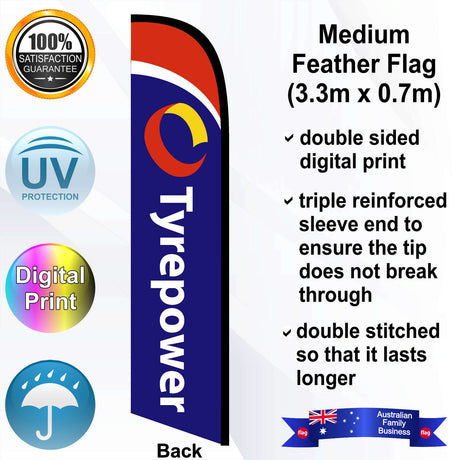 Tyrepower Feather Flag - Rear