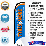 TYRES & MORE Feather Flag - Front