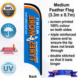 TYRES & MORE Feather Flag - Rear