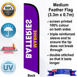 Battery World MARINE BATTERIES Feather Flag - Rear