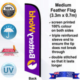 Battery World Feather Flag - Rear