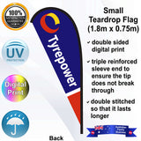 Tyrepower Teardrop Flag - Rear