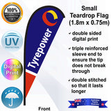 Tyrepower Teardrop Flag - Front