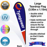 Tyrepower Teardrop Flag - Rear