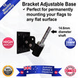 Bracket Adjustable Flag Banner Base
