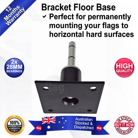 Bracket Floor Flag Banner Base - Rear
