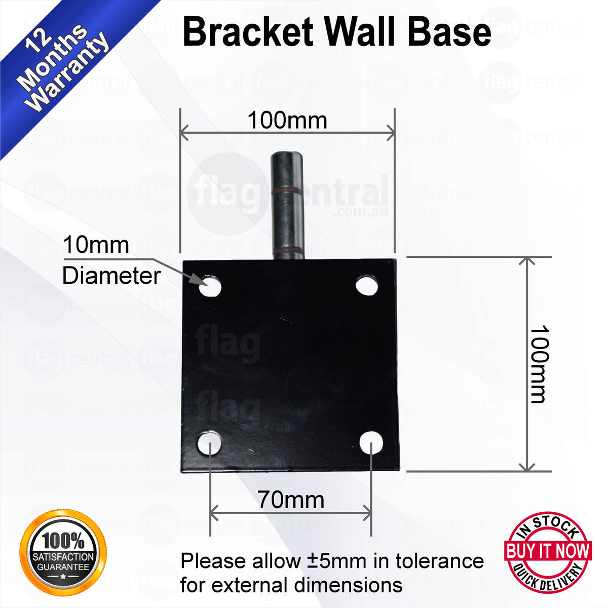 Bracket Wall Flag Banner Base - Rear