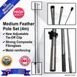 Feather Medium Flag Pole (4m) 0m x 0m cm x MDcm Feather Pole Set