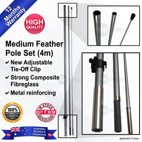 Feather Medium Flag Pole (4m) 0m x 0m cm x MDcm Feather Pole Set