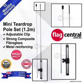 Teardrop Flagpole Set Mini (1.2m)