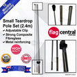 Teardrop Flagpole Set Small (2.4m)