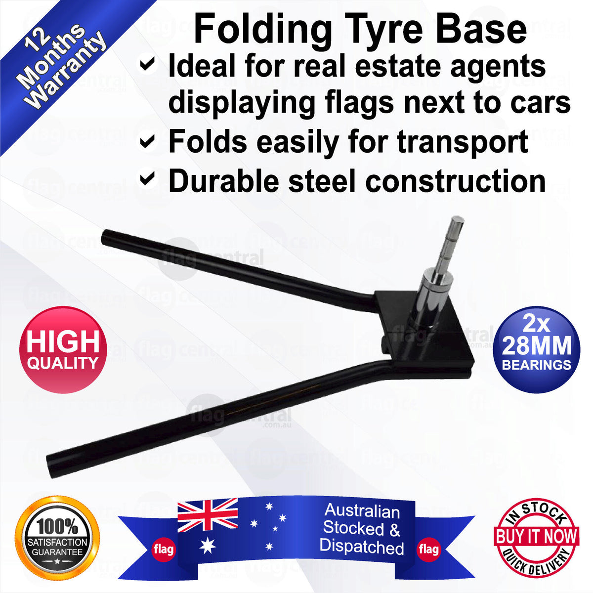 Car Tyre Folding Flag Base