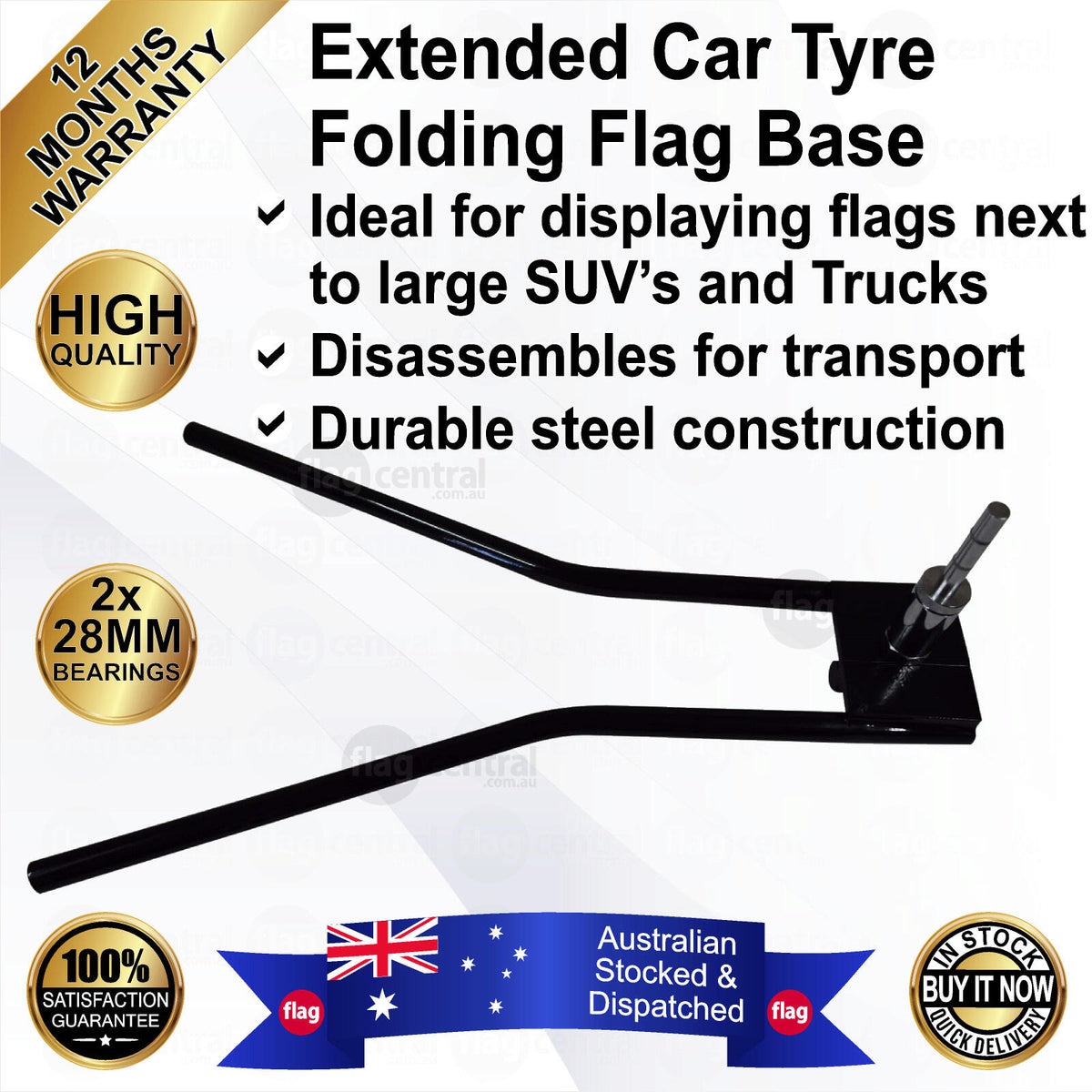 Car Tyre Extended Folding Flag Base