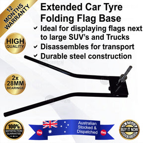 Car Tyre Extended Folding Flag Base