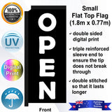 OPEN Flat Top Flag - Front